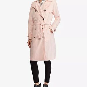 Lauren Ralph Lauren L Pink Trench Coat with Belted Waist